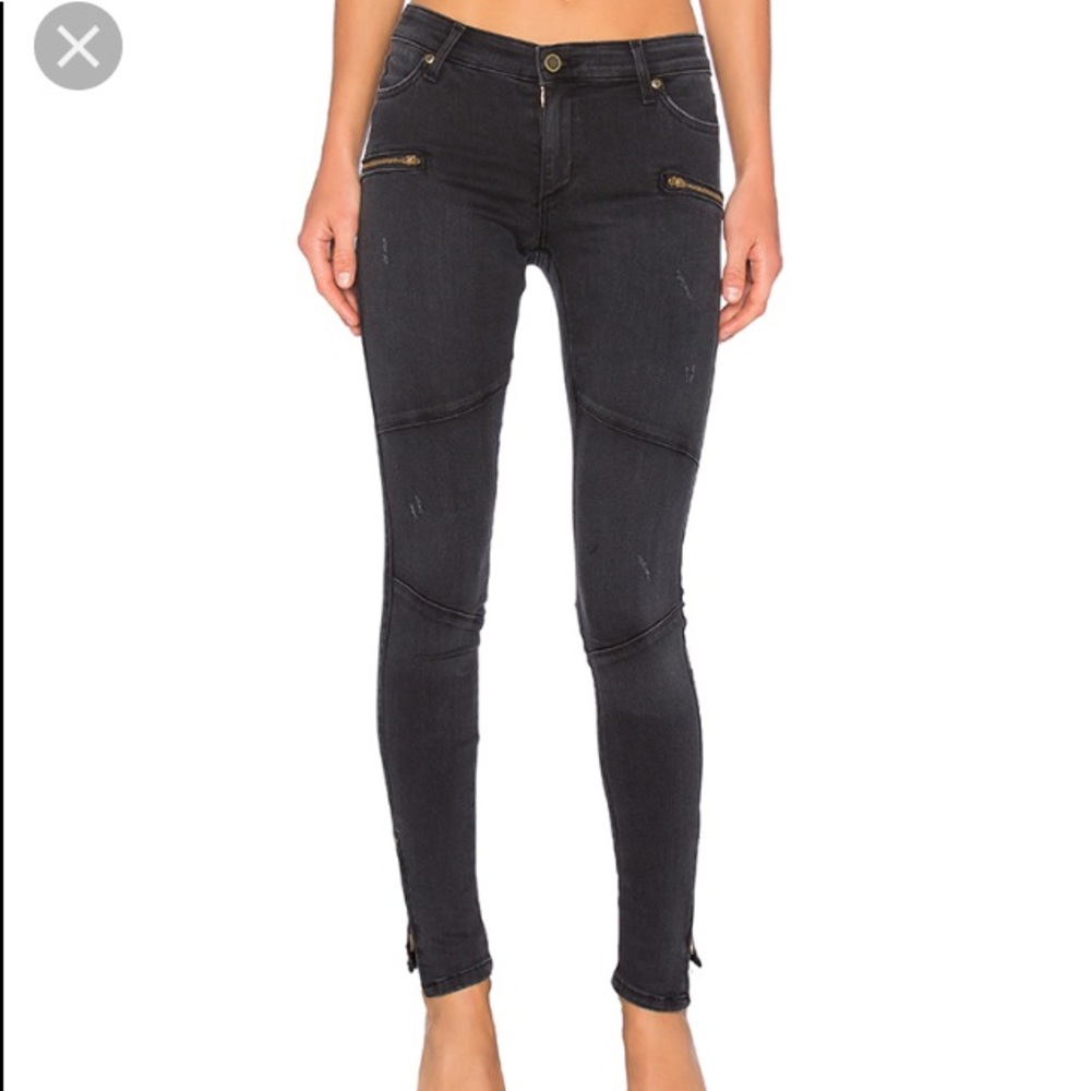 Black fine by superfine Rebel skinny jeans